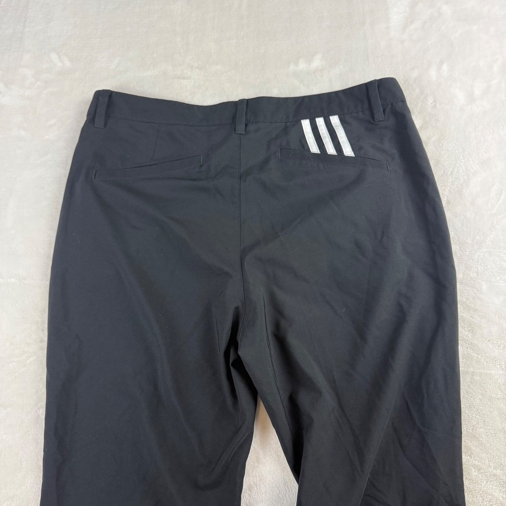 Adidas Golf Pants Mens 32x30 Black Performance Flat Front Straight Leg Sporty‎ - Picture 4 of 10